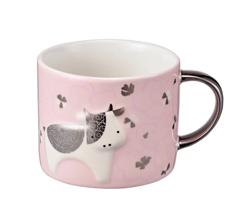 2021 Starbucks Korea New Year Pink Cow Mug 355ml
