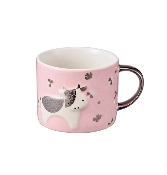 2021 Starbucks Korea New Year Pink Cow Mug 355ml