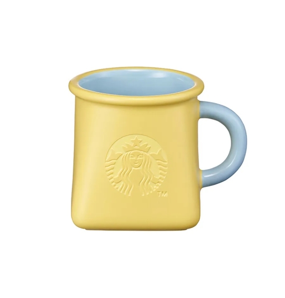 2021 Starbucks Korea Spring Yellow Square Mug 355ml